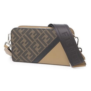 Fendi Brown Long Wallet Coin Strap